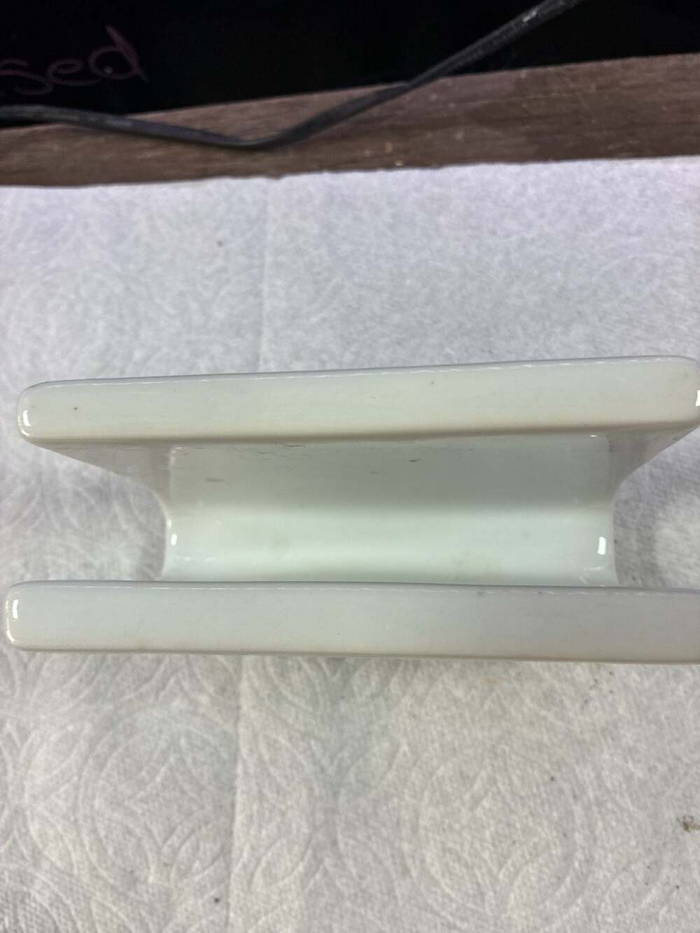 Corelle Coordinates Kyoto Leaves Porcelain Napkin Holder Red Gray Leaves on Whit - Picture 2 of 6